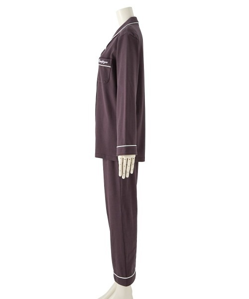 nissen(ニッセン)の「綿100%やわらかスムースシャツパジャマ(ルームウェア/パジャマ・レディース・ブラウン/ピンク/ネイビー/ブルーグレー/ラベンダー・3L/LL/L/M)」の16枚目の写真