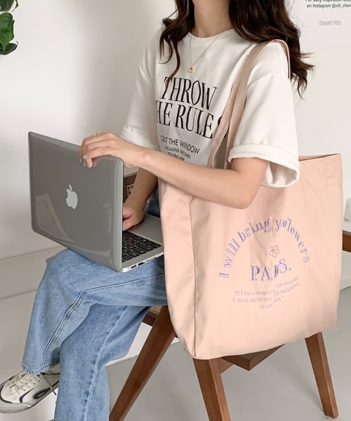 BACKYARD FAMILY(バックヤードファミリー)の「トートバッグ 大容量 刺繍 ysbag5486(トートバッグ・レディース・ベージュ/ブルー/パープル/ピンク・FREE)」の18枚目の写真