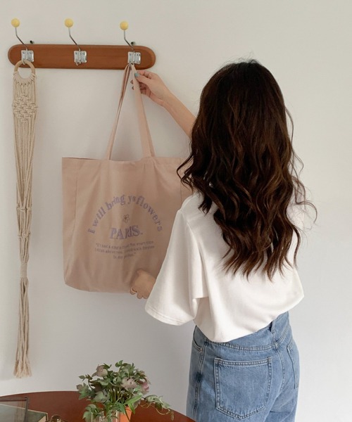 BACKYARD FAMILY(バックヤードファミリー)の「トートバッグ 大容量 刺繍 ysbag5486(トートバッグ・レディース・ベージュ/ブルー/パープル/ピンク・FREE)」の11枚目の写真