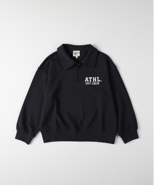 Right-on（ライトオン）の「【Refurbish】ハーフジップスウェットプルオーバー (ハーフジップ/スウェット/プルオーバー/ロゴ/伸縮性/快適/耐久性/カジュアル/デイリー/レイヤード)（スウェット・キッズ・グリーン/ブラック・110/120/140/160/130/150）」の20枚目の写真