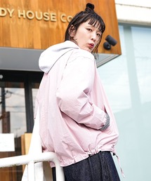 solamonat poche（ソラモナポッシェ）の「ウェザーばさっとリバーシブルジャケット（ノーカラージャケット）」
