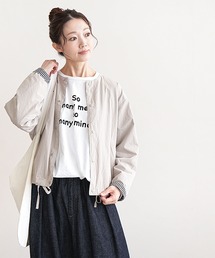 solamonat poche（ソラモナポッシェ）の「ウェザーばさっとリバーシブルジャケット（ノーカラージャケット）」