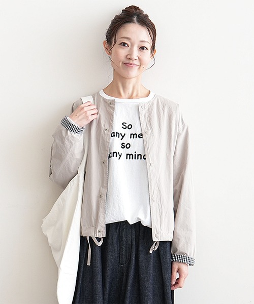solamonat poche(ソラモナポッシェ)の「ウェザーばさっとリバーシブルジャケット(ノーカラージャケット・レディース・ブラック・2.0)」の17枚目の写真