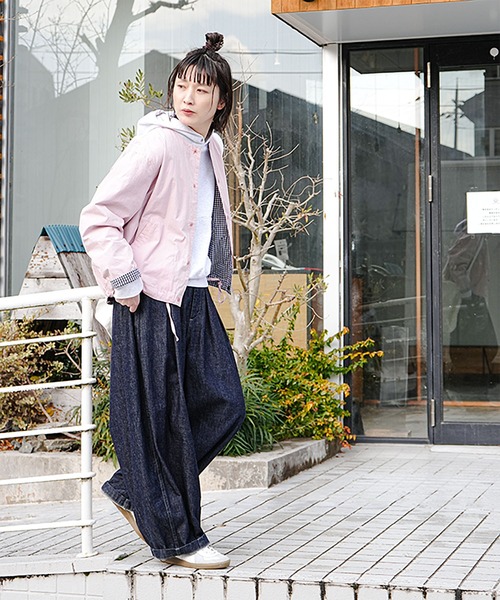 solamonat poche(ソラモナポッシェ)の「ウェザーばさっとリバーシブルジャケット(ノーカラージャケット・レディース・ブラック・2.0)」の21枚目の写真