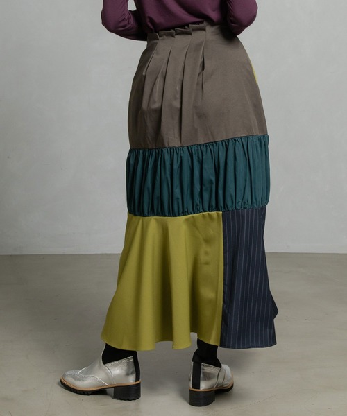 MARECHAL TERRE（マルシャルテル）の「2Wayティアードスカート（スカート・レディース・ネイビー/グレー/ブラック/ブラウン・MEDIUM）」の6枚目の写真