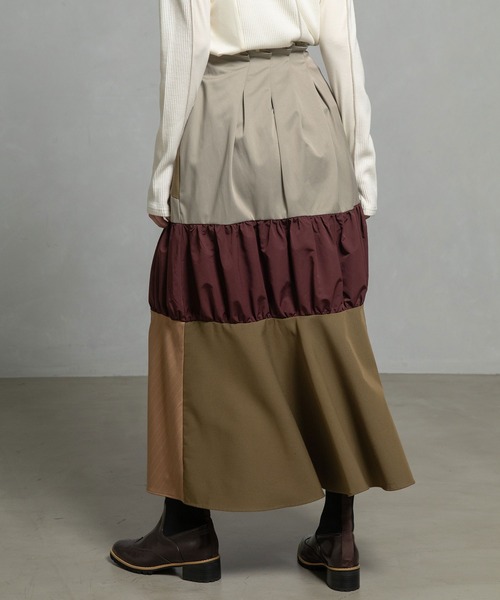 MARECHAL TERRE（マルシャルテル）の「2Wayティアードスカート（スカート・レディース・ネイビー/グレー/ブラック/ブラウン・MEDIUM）」の13枚目の写真