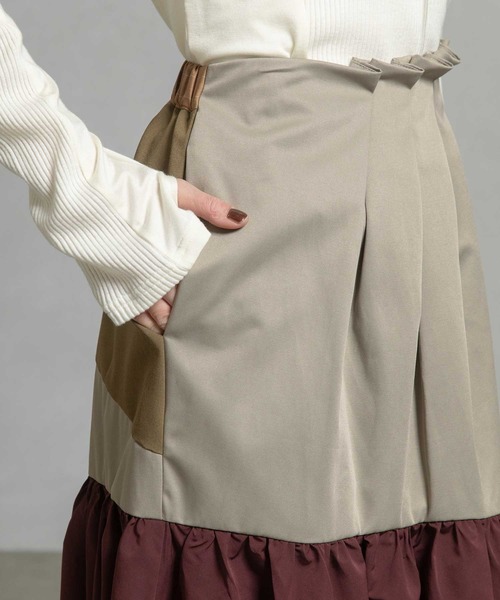 MARECHAL TERRE（マルシャルテル）の「2Wayティアードスカート（スカート・レディース・ネイビー/グレー/ブラック/ブラウン・MEDIUM）」の18枚目の写真