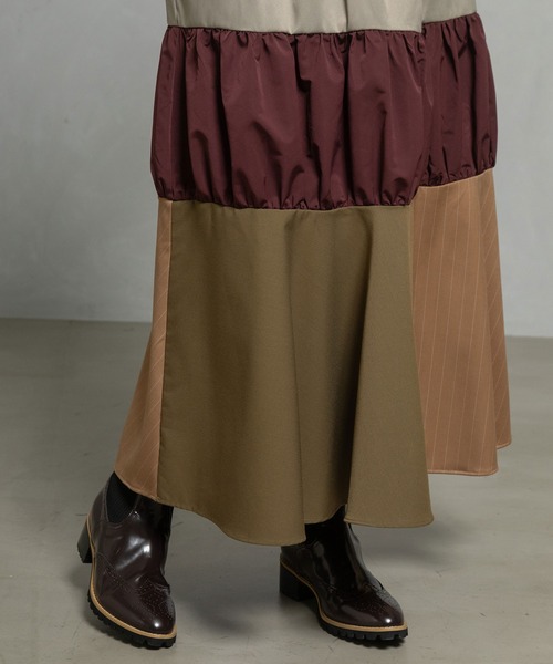 MARECHAL TERRE（マルシャルテル）の「2Wayティアードスカート（スカート・レディース・ネイビー/グレー/ブラック/ブラウン・MEDIUM）」の21枚目の写真