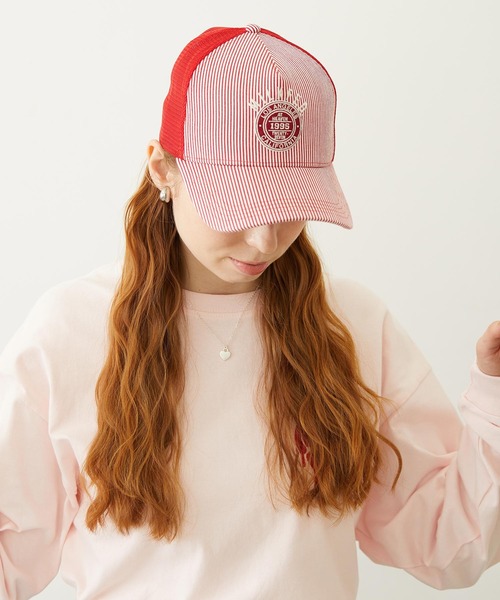 MILKFED.（ミルクフェド）の「HICKORY CIRCLE LOGO CAP（キャップ・レディース・レッド/ブラウン/ネイビー・ONE SIZE）」の7枚目の写真