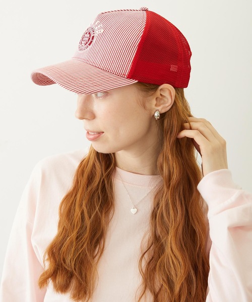 MILKFED.（ミルクフェド）の「HICKORY CIRCLE LOGO CAP（キャップ・レディース・レッド/ブラウン/ネイビー・ONE SIZE）」の8枚目の写真