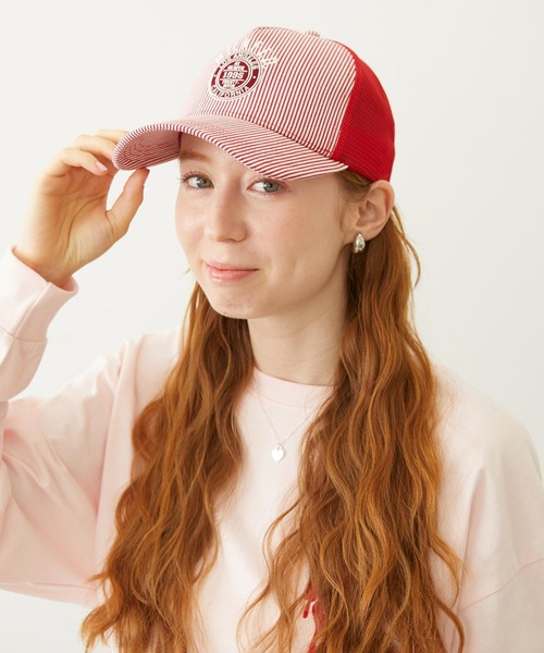 MILKFED.（ミルクフェド）の「HICKORY CIRCLE LOGO CAP（キャップ・レディース・レッド/ブラウン/ネイビー・ONE SIZE）」の4枚目の写真