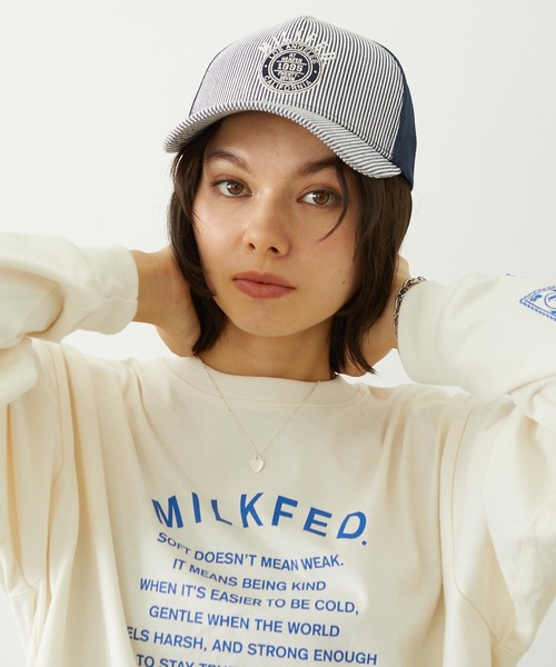 MILKFED.（ミルクフェド）の「HICKORY CIRCLE LOGO CAP（キャップ・レディース・レッド/ブラウン/ネイビー・ONE SIZE）」の18枚目の写真