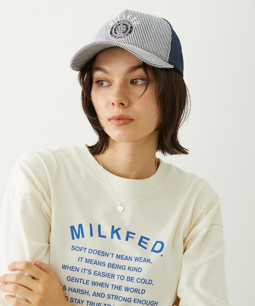 MILKFED.（ミルクフェド）の「HICKORY CIRCLE LOGO CAP（キャップ・レディース・レッド/ブラウン/ネイビー・ONE SIZE）」の19枚目の写真