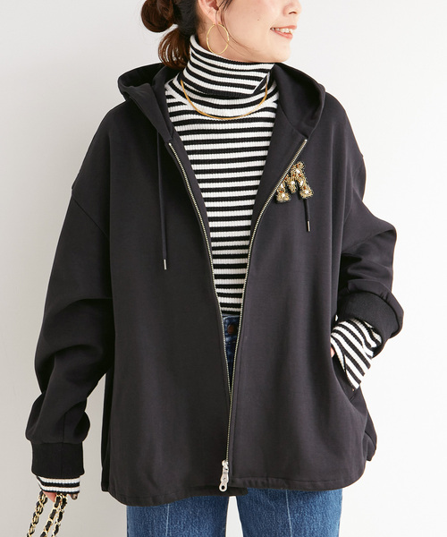 ウォッシャブル / ブローチ付きフードパーカー（パーカー）｜B.C STOCK