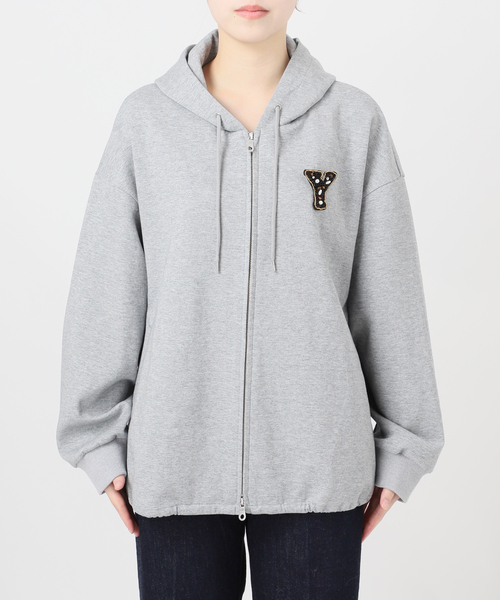 B.C STOCK(ベーセーストック)の「ウォッシャブル / ブローチ付きフードパーカー(パーカー・レディース・ブラック/アイボリー/グレー・FREE)」の22枚目の写真