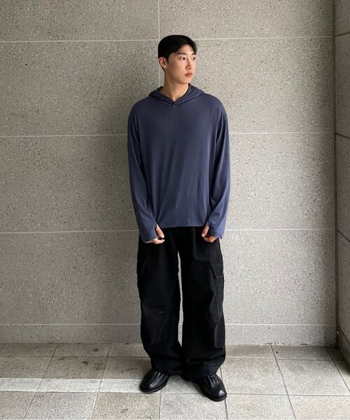 BER DE NOIR（ベールドノワール）の「レイヤードフィンガーホールフードTシャツ（ホワイト）（パーカー・メンズ・その他・MEDIUM/LARGE）」の10枚目の写真