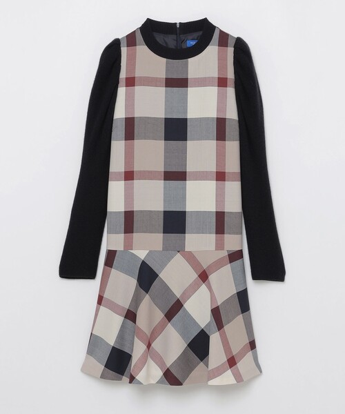 限定カラーあり】クレストブリッジチェックサキソニードッキングドレス