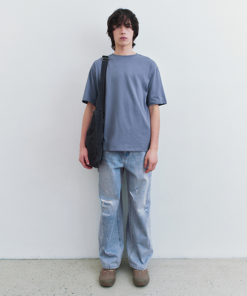 INSILENCE（インサイロンス）の「スーピマコットンプレミアムTシャツBLUEGRAY（Tシャツ/カットソー・メンズ・その他・SMALL/MEDIUM/LARGE）」の2枚目の写真