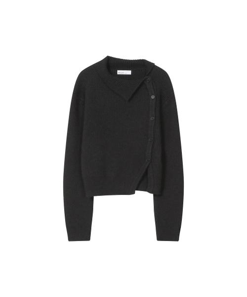 Miseki SEOUL（ミセキソウル）の「Side button knit BLACK（ニット/セーター・レディース・その他・OS）」の2枚目の写真