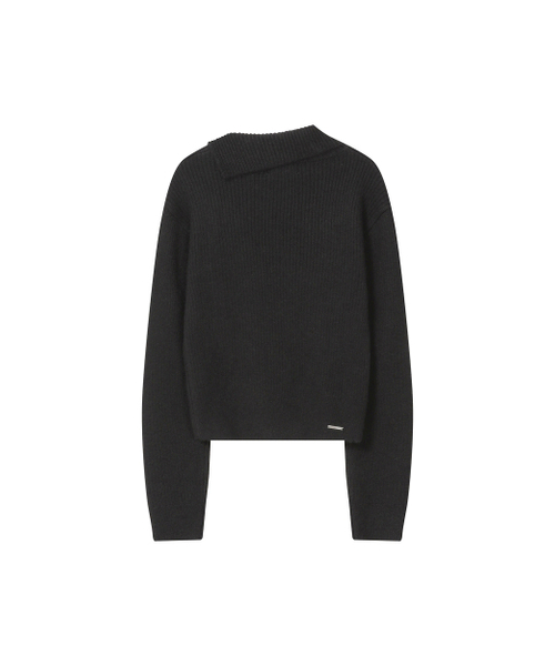 Miseki SEOUL（ミセキソウル）の「Side button knit BLACK（ニット/セーター・レディース・その他・OS）」の3枚目の写真
