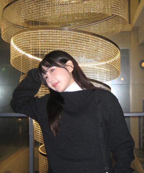 Miseki SEOUL（ミセキソウル）の「Side button knit BLACK（ニット/セーター・レディース・その他・OS）」の5枚目の写真