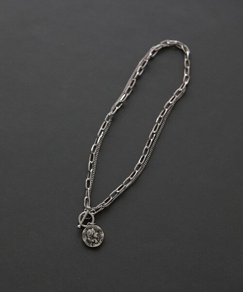 AMERICAN HOLIC（アメリカンホリック）の「コイントップダブルチェーンネックレス（ネックレス・レディース・シルバー/ゴールド・FREE）」の6枚目の写真