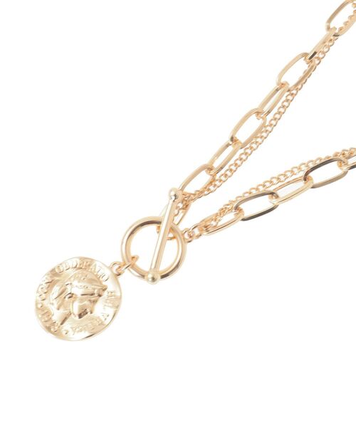 AMERICAN HOLIC（アメリカンホリック）の「コイントップダブルチェーンネックレス（ネックレス・レディース・シルバー/ゴールド・FREE）」の8枚目の写真