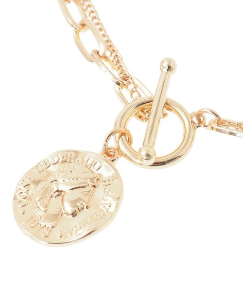 AMERICAN HOLIC（アメリカンホリック）の「コイントップダブルチェーンネックレス（ネックレス・レディース・シルバー/ゴールド・FREE）」の9枚目の写真