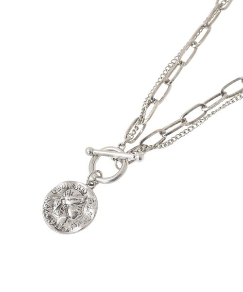 AMERICAN HOLIC（アメリカンホリック）の「コイントップダブルチェーンネックレス（ネックレス・レディース・シルバー/ゴールド・FREE）」の11枚目の写真