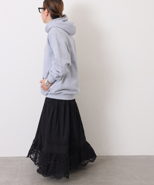 JOURNAL STANDARD LUXE（ジャーナルスタンダード　ラックス）の「ポプリン レーススカート（スカート・レディース・ブラック/ホワイト・FREE）」の7枚目の写真