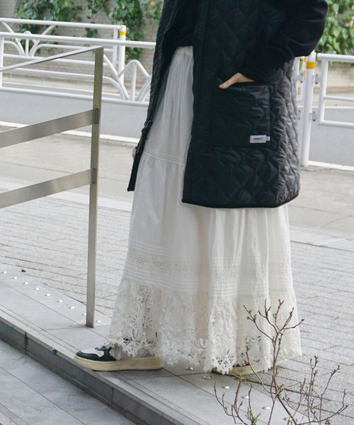 JOURNAL STANDARD LUXE（ジャーナルスタンダード　ラックス）の「ポプリン レーススカート（スカート・レディース・ブラック/ホワイト・FREE）」の11枚目の写真