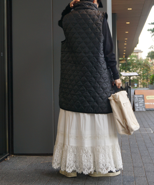 JOURNAL STANDARD LUXE（ジャーナルスタンダード　ラックス）の「ポプリン レーススカート（スカート・レディース・ブラック/ホワイト・FREE）」の12枚目の写真