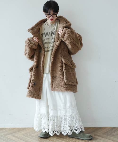 JOURNAL STANDARD LUXE（ジャーナルスタンダード　ラックス）の「ポプリン レーススカート（スカート・レディース・ブラック/ホワイト・FREE）」の14枚目の写真