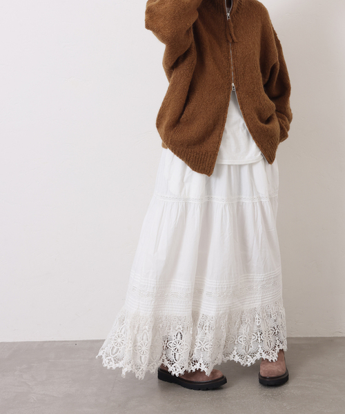 JOURNAL STANDARD LUXE（ジャーナルスタンダード　ラックス）の「ポプリン レーススカート（スカート・レディース・ブラック/ホワイト・FREE）」の17枚目の写真