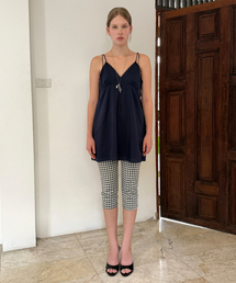 Lace Flared Mini Dress (Navy)