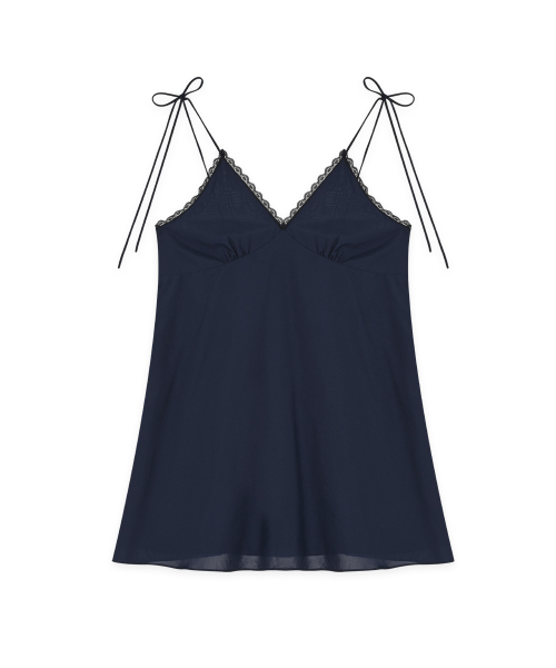 SINOON(シヌーン)の「Lace Flared Mini Dress (Navy)(ワンピース・レディース・ネイビー・FREE)」の4枚目の写真