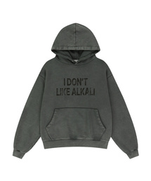 ウォッシュド ALKALI フードパーカー [チャコール]