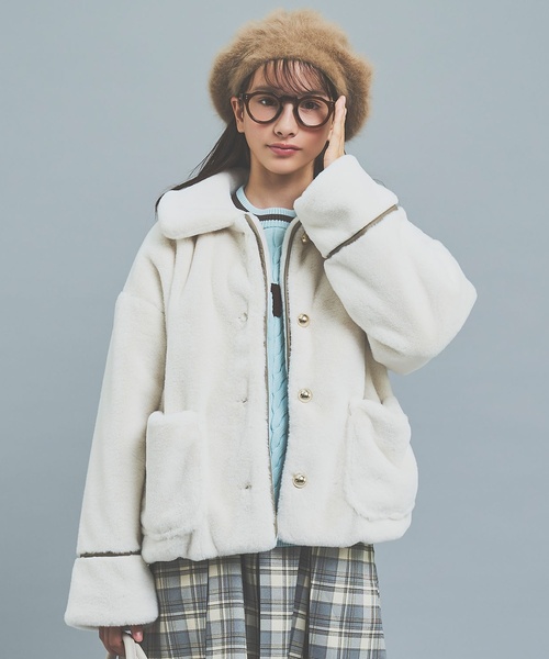 セール】【130cmあり】フェイクファーブルゾン（ブルゾン）｜pom