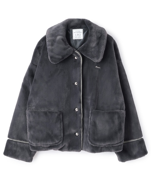 美品　ポンポネットジュニア　フェイクファーブルゾン　M(150cm) フェイクファーブルゾン（ブルゾン/ジャンバー） | pom ponette junior