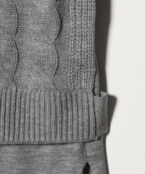 セール】ケーブル ハイネックベスト＋プルオーバー ‐ウォッシャブル