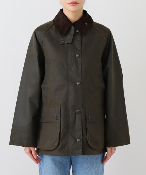 OUTDOOR PRODUCTS(アウトドアプロダクツ)の「Barbour bedale wax jacket(その他アウター・レディース・ブラック/カーキ・10)」の2枚目の写真