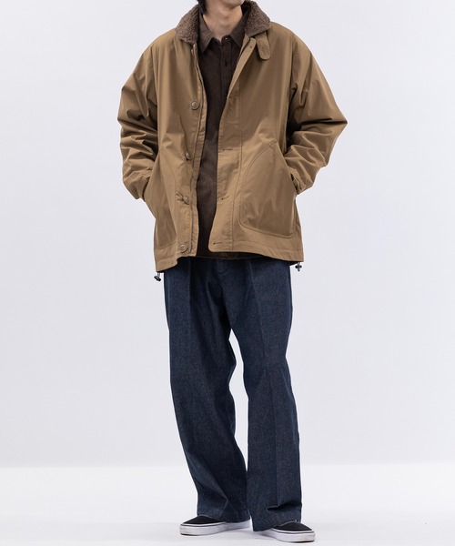 JOHN'S CLOSET(ジョンズクローゼット)の「【15】襟ボア 中綿 N-1ジャケット/デッキジャケット(ミリタリージャケット・メンズ・ネイビー/カーキ/ベージュ・MEDIUM/LARGE/X-LARGE)」の13枚目の写真