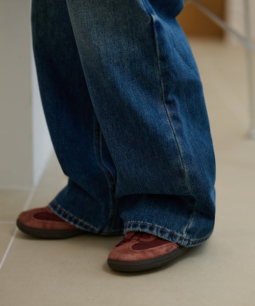 LAULEN（ローレン）の「wide leg straight denim pants / ワイドレッグストレートデニムパンツ（デニムパンツ・レディース・ブルー/ブラック・S/M）」の16枚目の写真