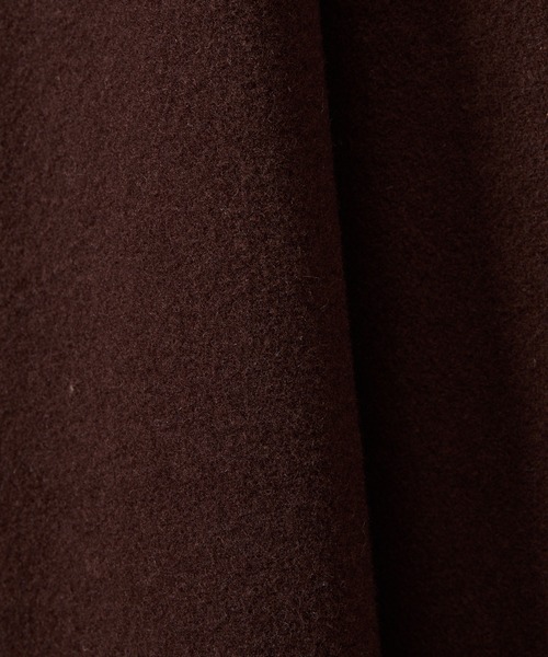 AIMER（エメ）の「RESCWOOL(R) モッサビッグカラーフィット&フレアベルテッドコート（その他アウター・レディース・アイボリー/ライトグレー/ブラウン・MEDIUM）」の4枚目の写真