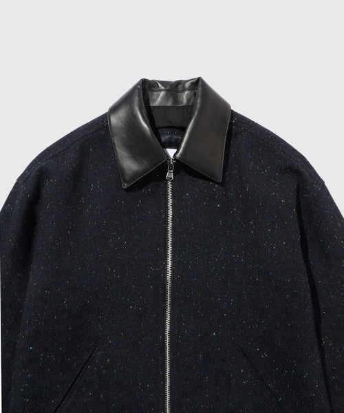 ADAM ET ROPE'（アダムエロペ）の「ネップツイード ライダースジャケット（その他アウター・メンズ・ダークブラウン/ブラック/ネイビー・M/L）」の4枚目の写真