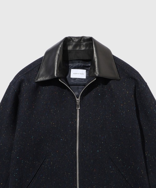 ADAM ET ROPE'（アダムエロペ）の「ネップツイード ライダースジャケット（その他アウター・メンズ・ダークブラウン/ブラック/ネイビー・M/L）」の5枚目の写真