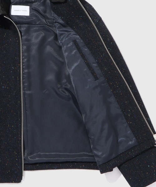 ADAM ET ROPE'（アダムエロペ）の「ネップツイード ライダースジャケット（その他アウター・メンズ・ダークブラウン/ブラック/ネイビー・M/L）」の10枚目の写真