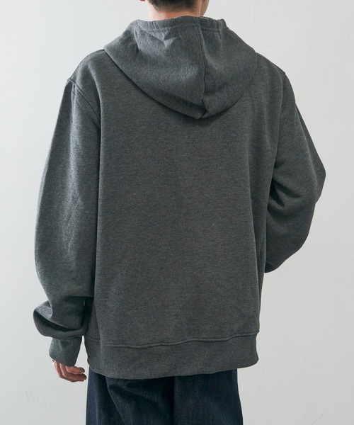 KNOCKER(ノッカー)の「【KNOCKER】Heavyweight Fleece Zipper Hoodie Jacket 裏起毛 フルジップパーカー ジップアップフーディー オーバーサイズ HD2000 UNTR(パーカー・メンズ・ブラック/チャコールグレー/グレー・M/L/XL)」の13枚目の写真