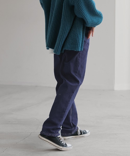 HUG.U(ハグユー)の「<選べるM~3Lサイズ・2丈> 激楽テーパードデニムパンツ(デニムパンツ・レディース・インディゴブルー/ライトインディゴブルー/ブルー・3L(トール丈)/2L(トール丈)/M(トール丈)/L(トール丈)/2L(レギュラー丈)/M(レギュラー丈)/L(レギュラー丈)/3L(レギュラー丈))」の10枚目の写真