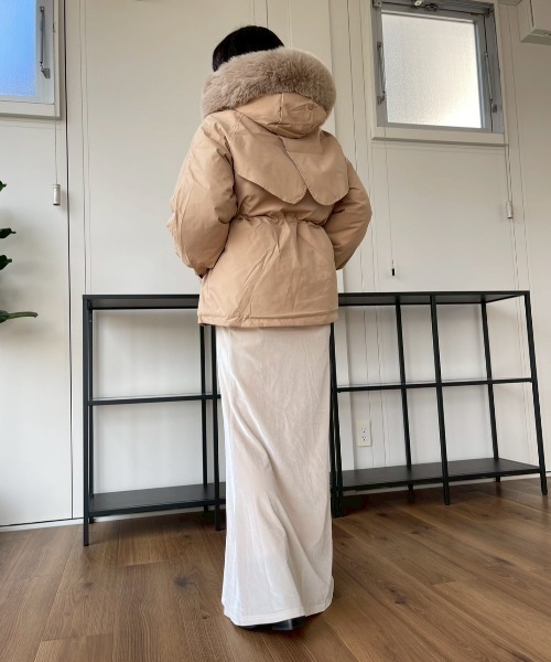 AMAIL（アマイル）の「Snowline Coat（ダウンジャケット/コート・レディース・ブラック/ベージュ・FREE）」の15枚目の写真